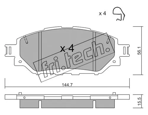 Brake Pad Set, disc brake (1090.0)