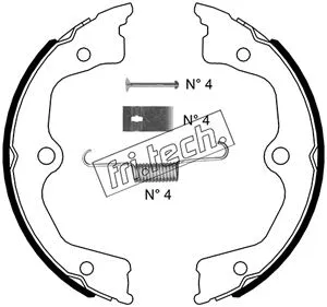 Brake Shoe Set, parking brake (1044.030K)