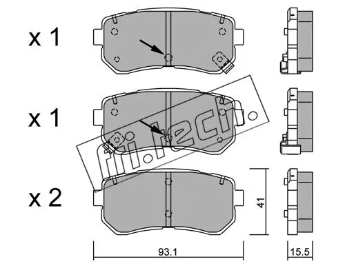 Brake Pad Set, disc brake (741.1)