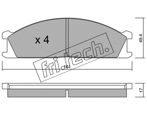 Brake Pad Set, disc brake (109.0)
