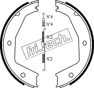 Brake Shoe Set, parking brake (1048.002K)