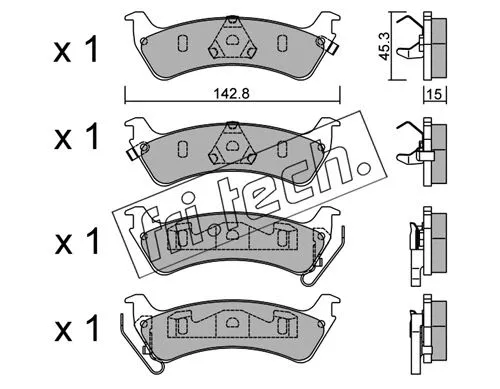 Brake Pad Set, disc brake (543.0)