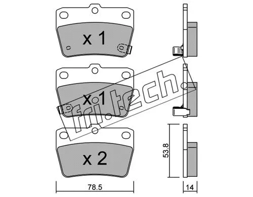 Brake Pad Set, disc brake (446.0)