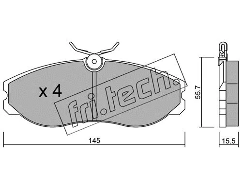 Brake Pad Set, disc brake (206.0)