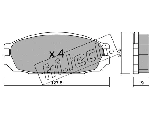Brake Pad Set, disc brake (424.0)