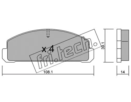 Brake Pad Set, disc brake (309.0)
