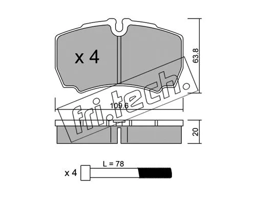 Brake Pad Set, disc brake (620.0)