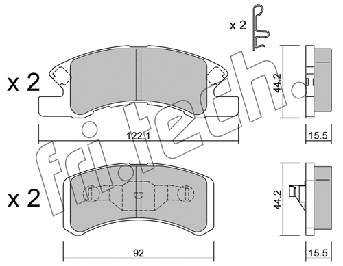 Brake Pad Set, disc brake (621.0)