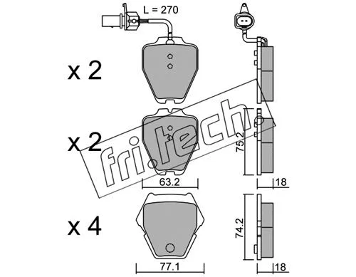 Brake Pad Set, disc brake (790.1)