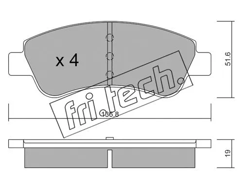 Brake Pad Set, disc brake (336.0)