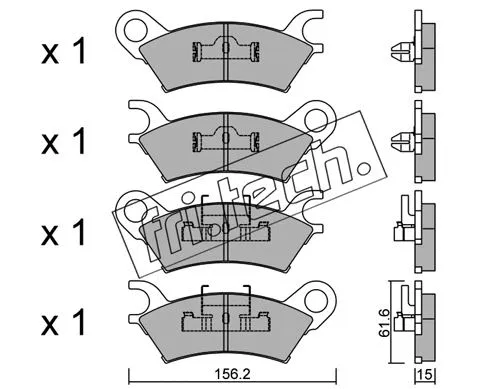 Brake Pad Set, disc brake (485.0)