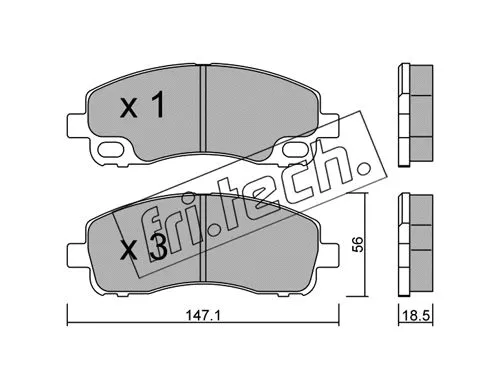 Brake Pad Set, disc brake (928.0)