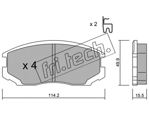 Brake Pad Set, disc brake (391.0)