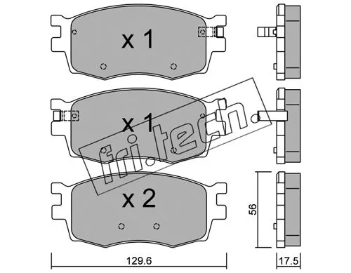 Brake Pad Set, disc brake (740.0)