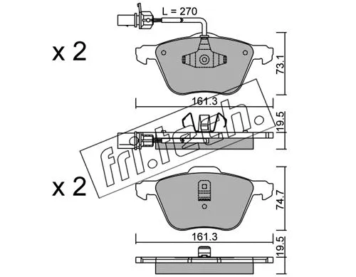Brake Pad Set, disc brake (567.0)