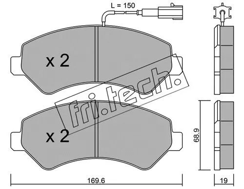 Brake Pad Set, disc brake (725.1)