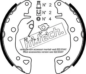 Brake Shoe Set (1022.030K)