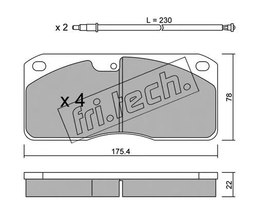 Brake Pad Set, disc brake (279.0W)