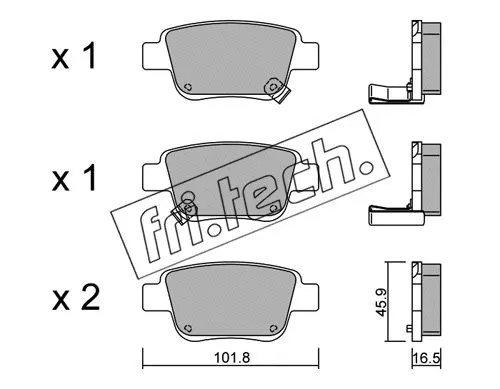 Brake Pad Set, disc brake (467.0)
