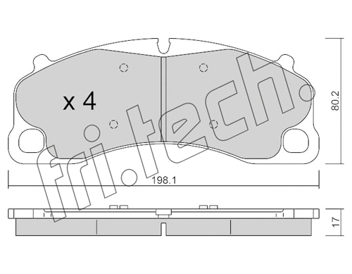 Brake Pad Set, disc brake (1256.0)