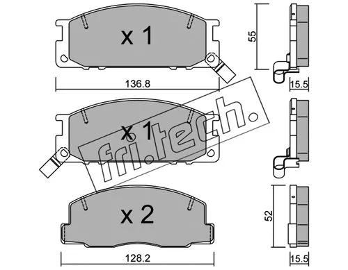 Brake Pad Set, disc brake (289.0)