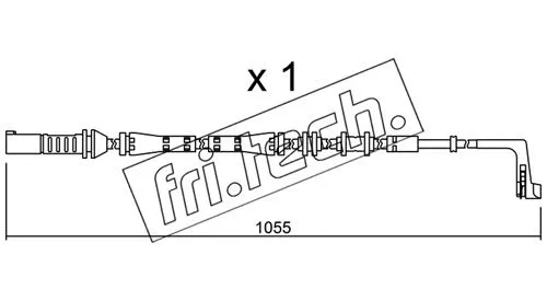 Warning Contact, brake pad wear (SU.283)