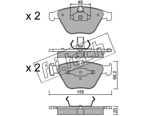 Brake Pad Set, disc brake (574.0)
