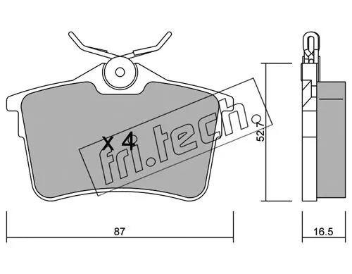 Brake Pad Set, disc brake (832.0)