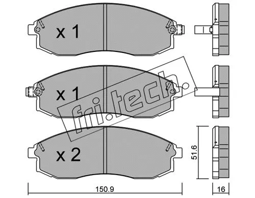Brake Pad Set, disc brake (315.1)