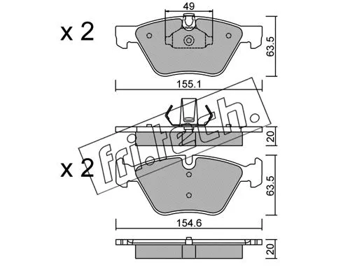 Brake Pad Set, disc brake (573.0)