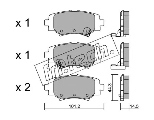 Brake Pad Set, disc brake (1009.0)