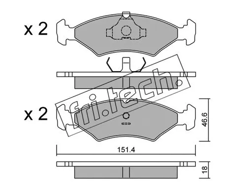 Brake Pad Set, disc brake (031.0)