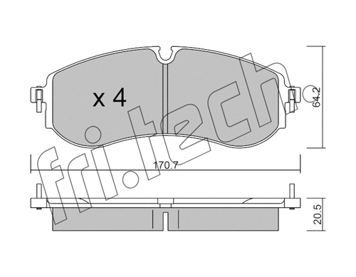 Brake Pad Set, disc brake (1263.0)