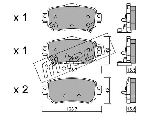 Brake Pad Set, disc brake (1035.0)