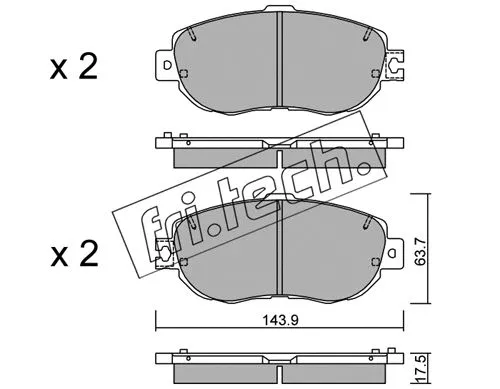 Brake Pad Set, disc brake (772.1)