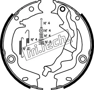 Brake Shoe Set, parking brake (1046.223K)