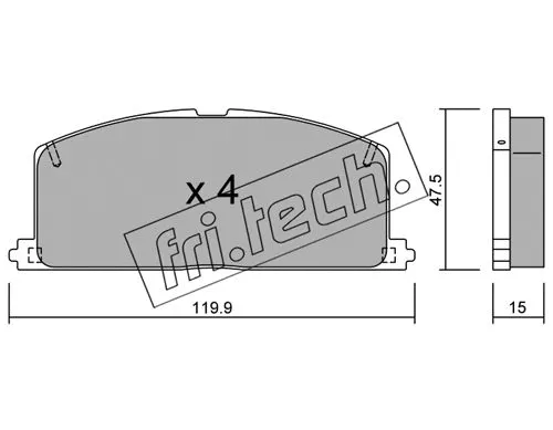Brake Pad Set, disc brake (110.0)