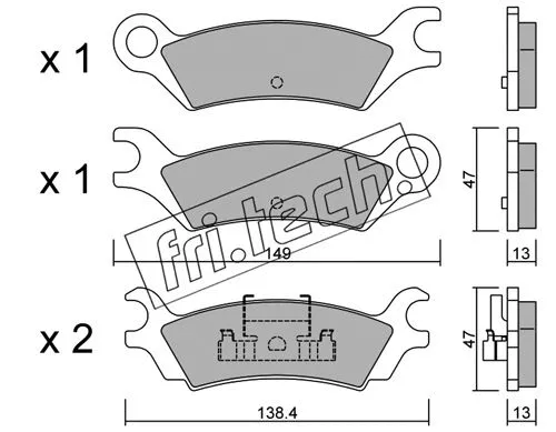 Brake Pad Set, disc brake (486.0)