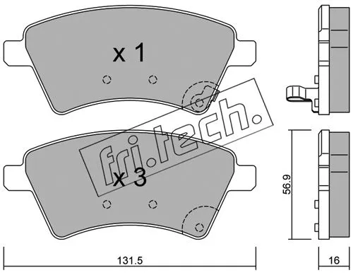 Brake Pad Set, disc brake (718.0)