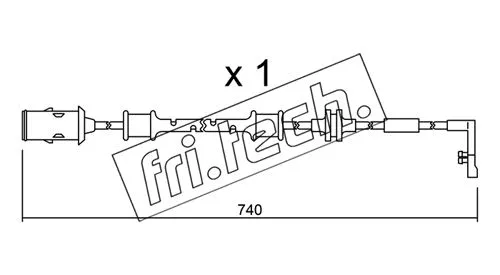 Warning Contact, brake pad wear (SU.318)