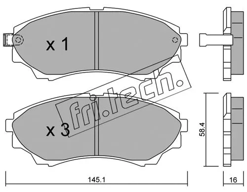 Brake Pad Set, disc brake (626.0)