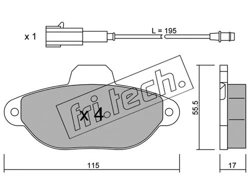 Brake Pad Set, disc brake (162.2)