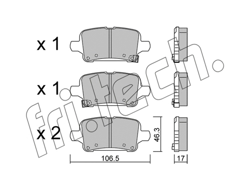 Brake Pad Set, disc brake (1180.0)