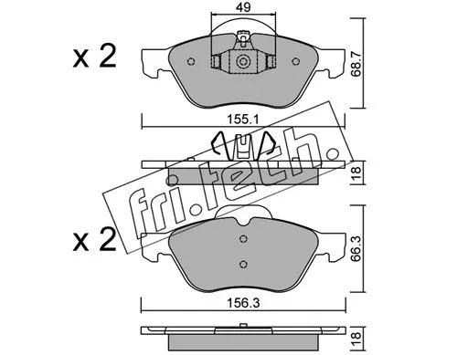 Brake Pad Set, disc brake (344.1)