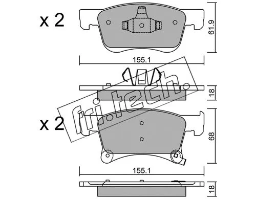 Brake Pad Set, disc brake (1059.0)