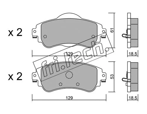 Brake Pad Set, disc brake (965.0)