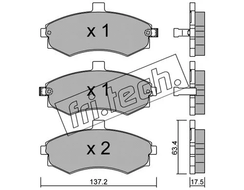 Brake Pad Set, disc brake (520.0)