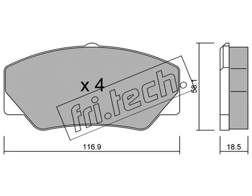 Brake Pad Set, disc brake (058.0)