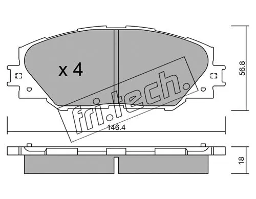 Brake Pad Set, disc brake (764.0)