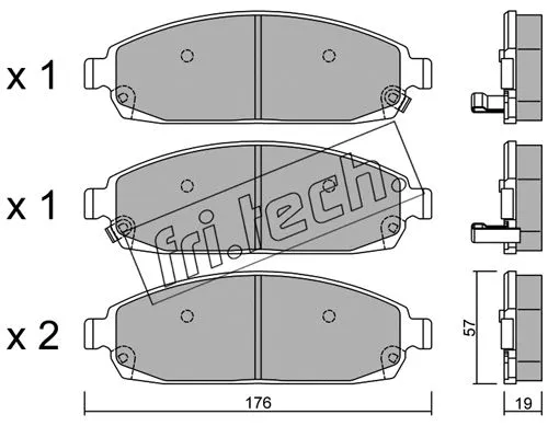 Brake Pad Set, disc brake (735.0)